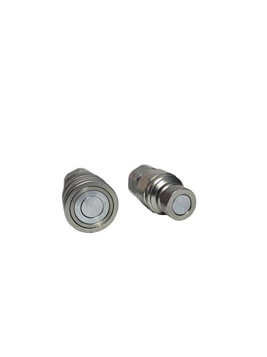 Flat Face Hydraulic Quick Coupler Kit for Bobcat® Replaces 7411975 7411976