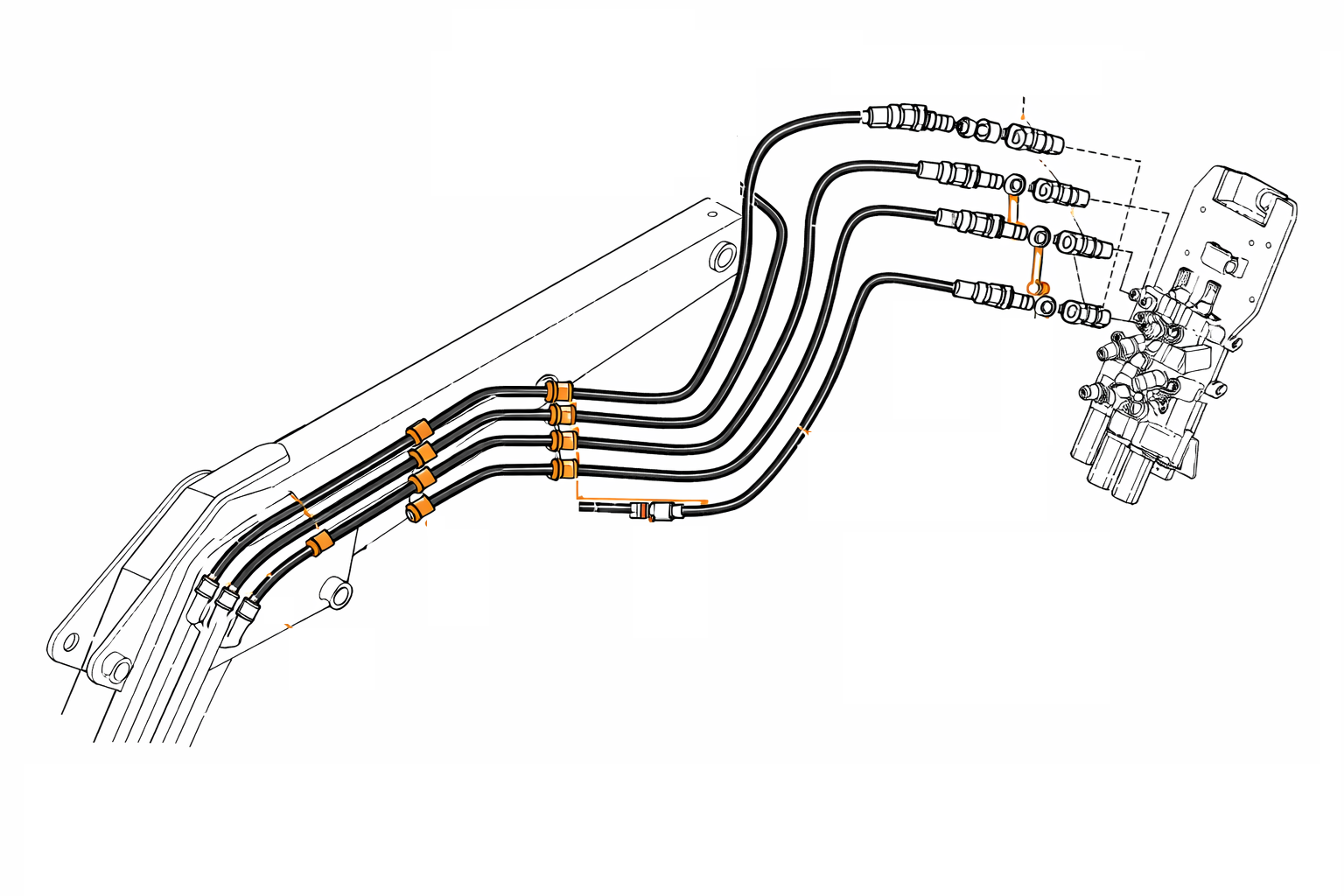 Control Valve to Steel Lines – Farm Hydraulics