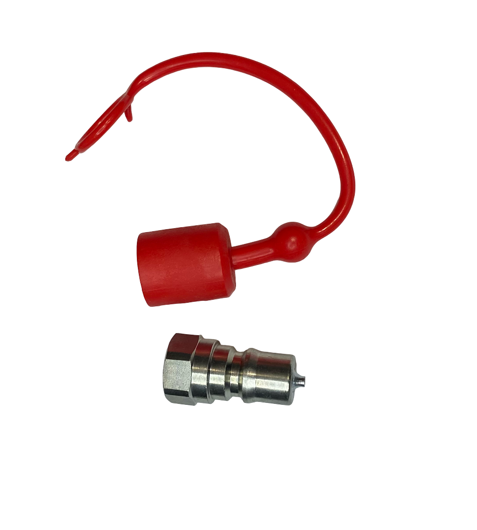 1/4″ Ag Hydraulic Quick Connect Male Coupler, 1/4″ NPT Thread , Poppet Valve