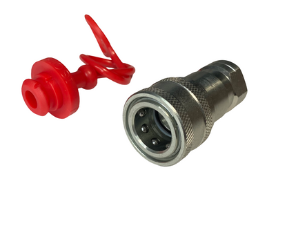 1/4″ Ag Hydraulic Quick Connect Female Coupler, 1/4″ NPT Thread , Poppet Valve