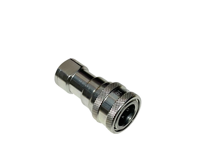 1/4″ Ag Hydraulic Quick Connect Female Coupler, 1/4″ NPT Thread , Poppet Valve