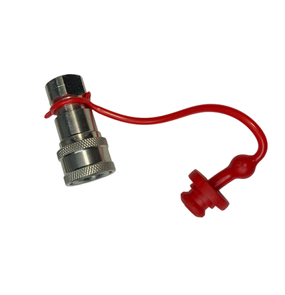 1/4″ Ag Hydraulic Quick Connect Female Coupler, 1/4″ NPT Thread , Poppet Valve