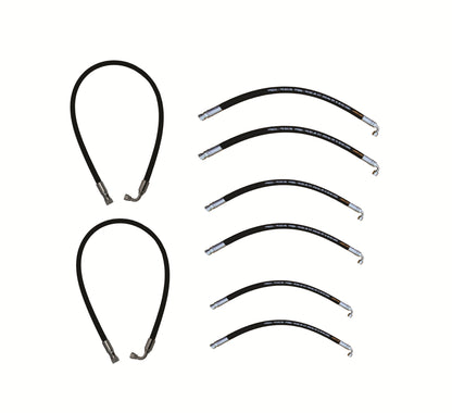 Front Loader Attachment Boom & Bucket Cylinder Hose Kit for Kubota® LA340 LA340S LA344 LA344S for Serial A6649 and Later (Late Machines)
