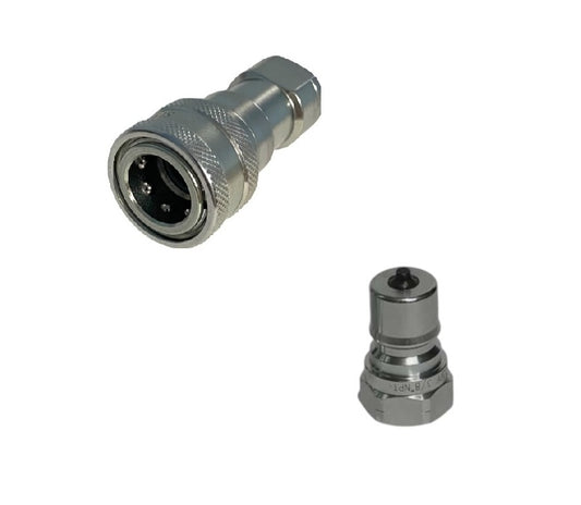 Male and Female Hydraulic Quick Coupler Kit, 1/4″ NPT for Kubota® 7J612-66223 7J612-66323