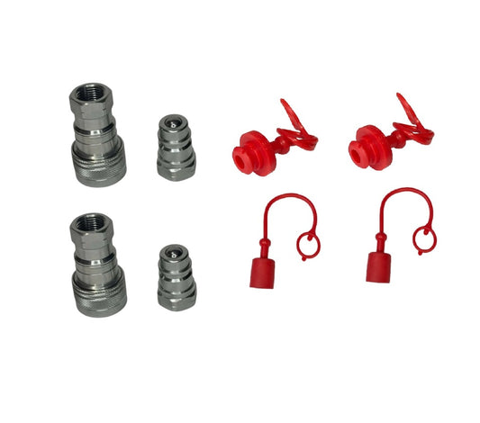 1/2″ Ag Hydraulic Quick Connect Coupler Kit, 1/2″ NPT Thread , Ball Style