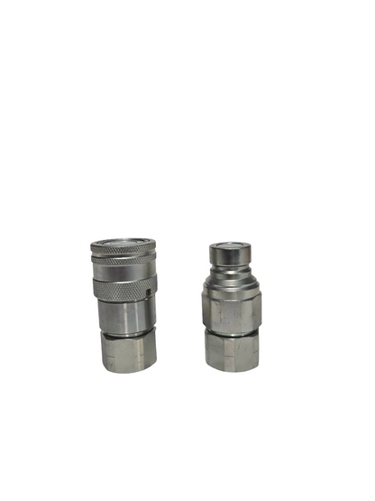 1/2″ Ag Hydraulic Flat Face Quick Connect Coupler Kit, 1/2″ NPT Thread