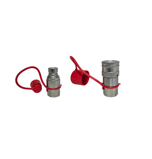 1/2″ Ag Hydraulic Flat Face Quick Connect Coupler Kit, 1/2″ NPT Thread