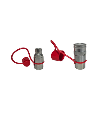 Flat Face Hydraulic Quick Coupler Kit for Bobcat® Replaces 7411975 7411976
