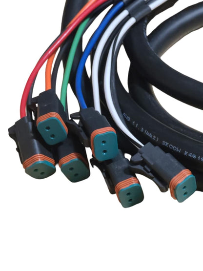 Skid Steer Aux Control Harness 8 Pin - 6 Function (Deutsch)